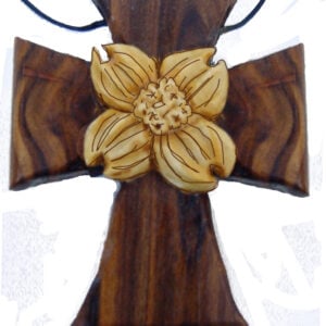 Wood Necklace - Dogwood Necklace Cross