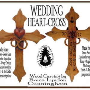 Wood Crosses - Wedding Cross Heart