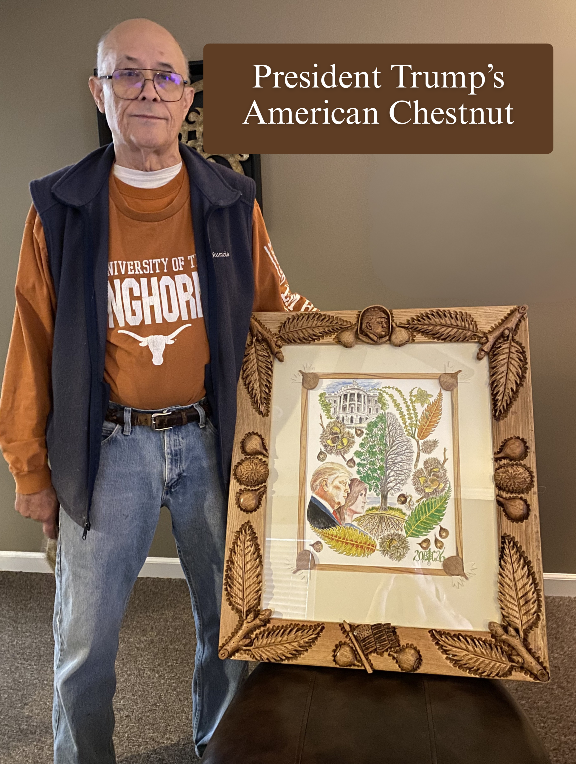 Bruce with President Trumps American Chestnut Painting